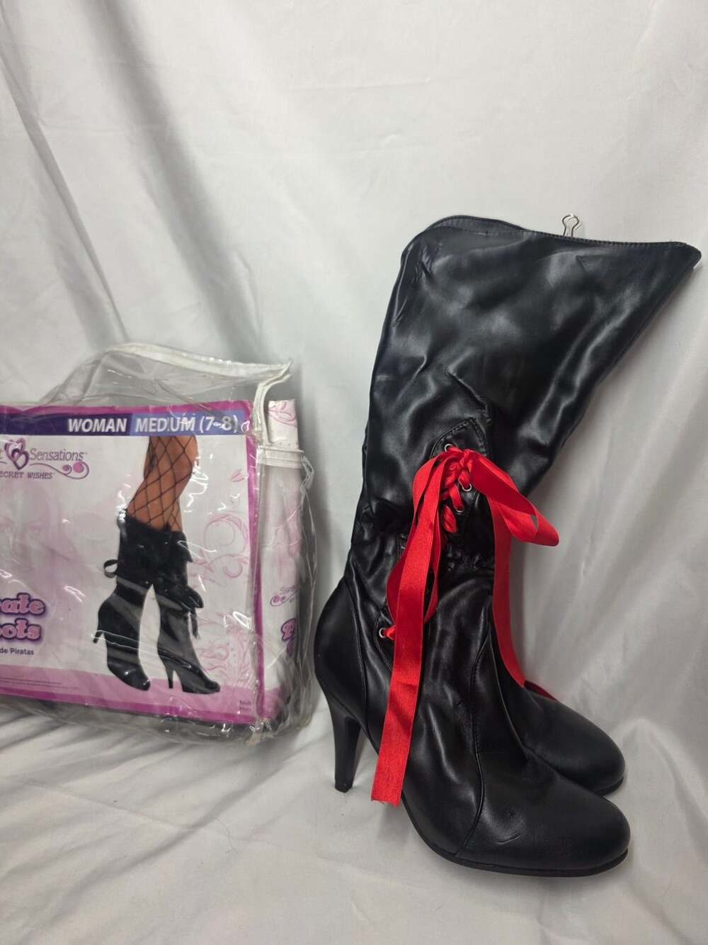 Secret Wishes Pirate Boots Size Medium (7-8)